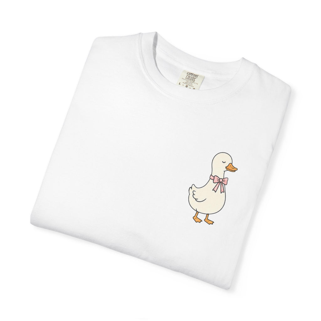 Duck Illustration T-Shirt — "Doing My Best, and Letting God Do the Rest" Christian Graphic Tee