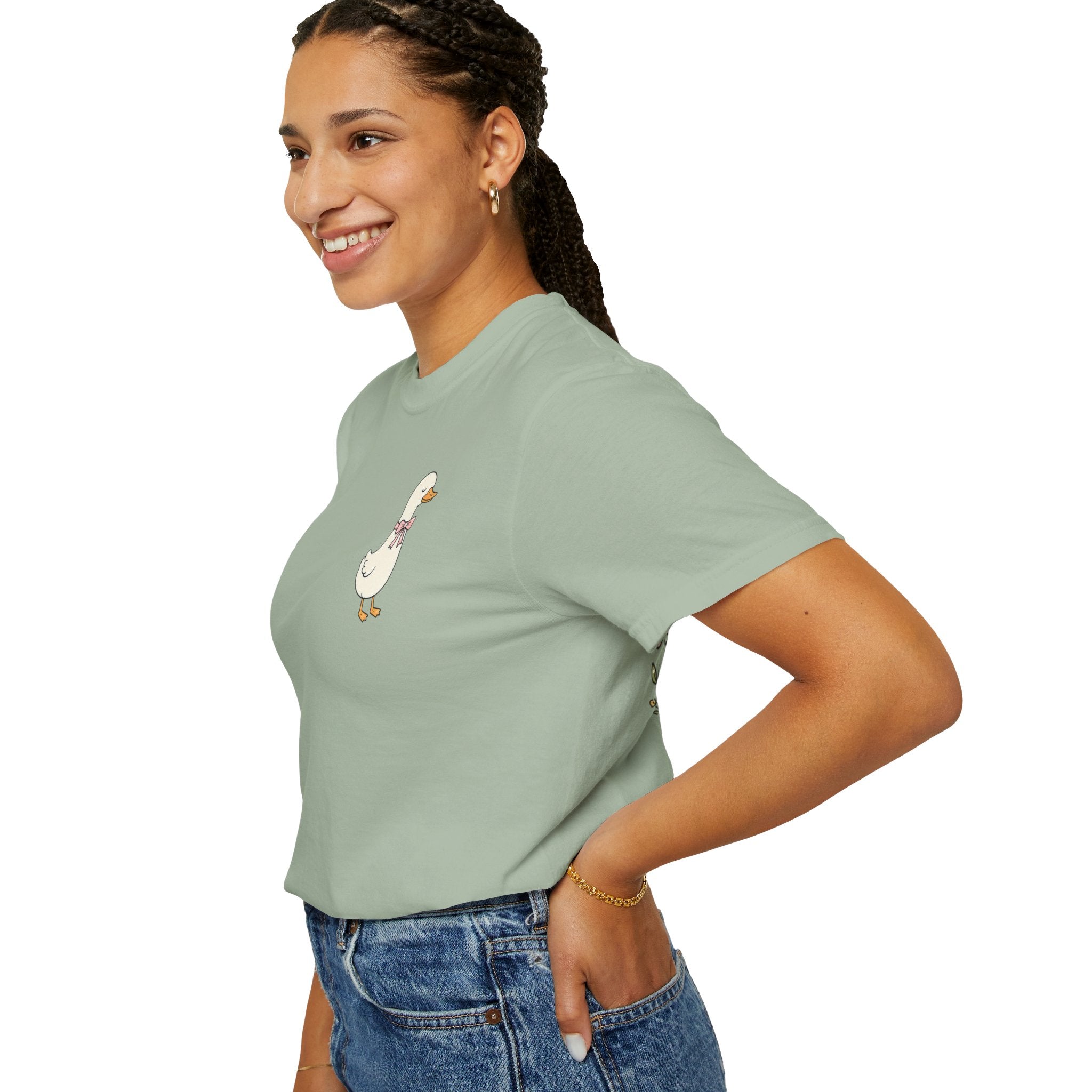 Duck Illustration T-Shirt — "Doing My Best, and Letting God Do the Rest" Christian Graphic Tee