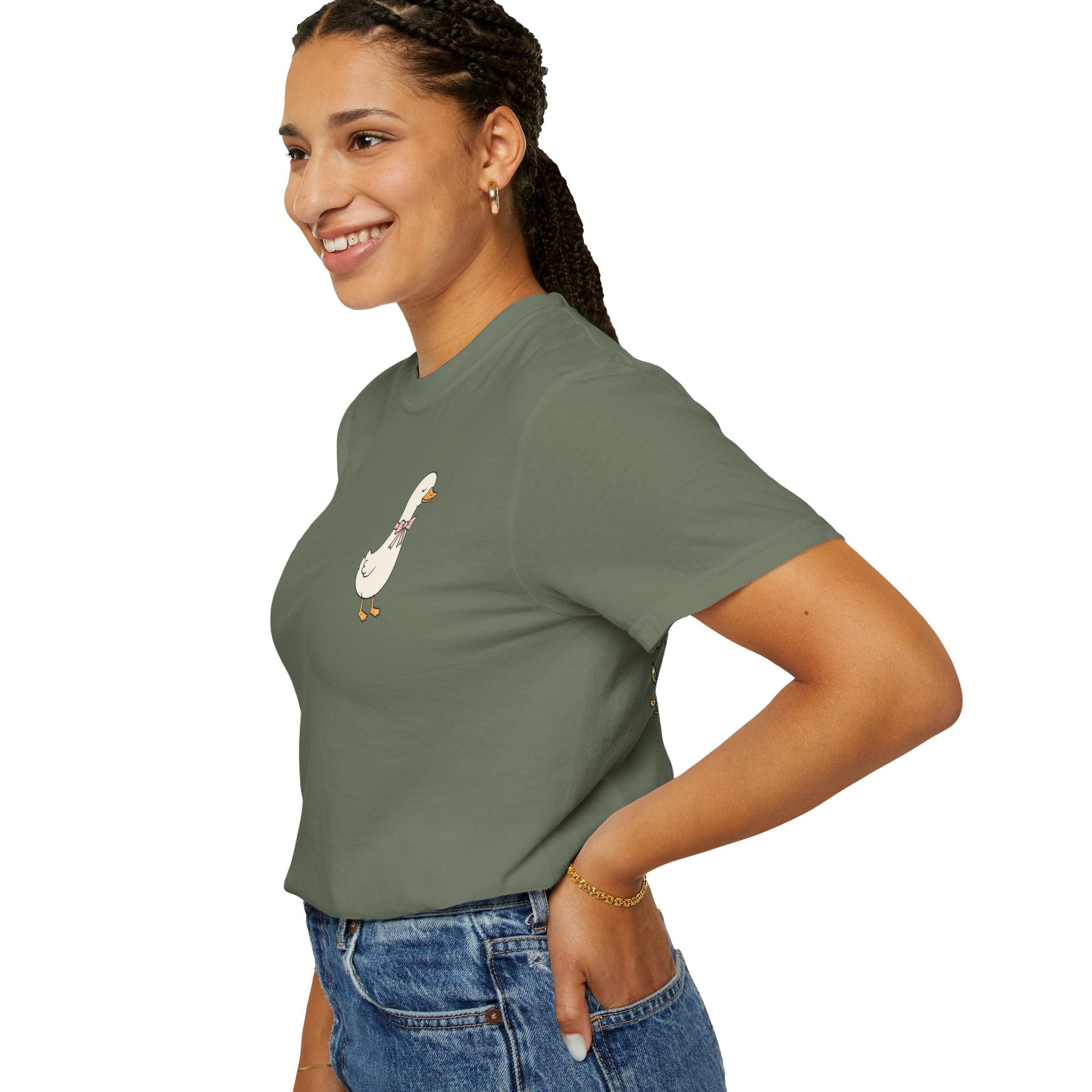 Duck Illustration T-Shirt — "Doing My Best, and Letting God Do the Rest" Christian Graphic Tee