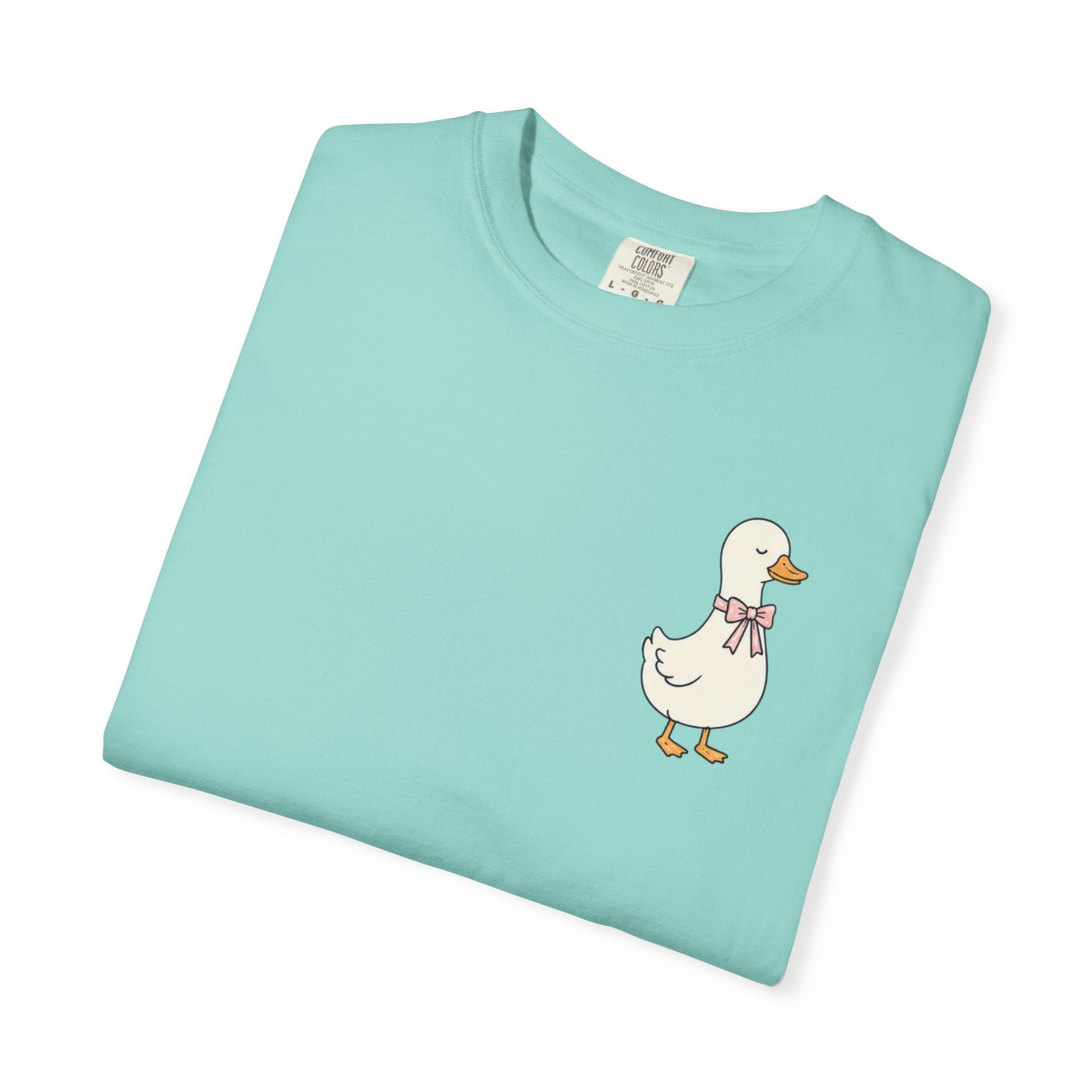 Duck Illustration T-Shirt — "Doing My Best, and Letting God Do the Rest" Christian Graphic Tee