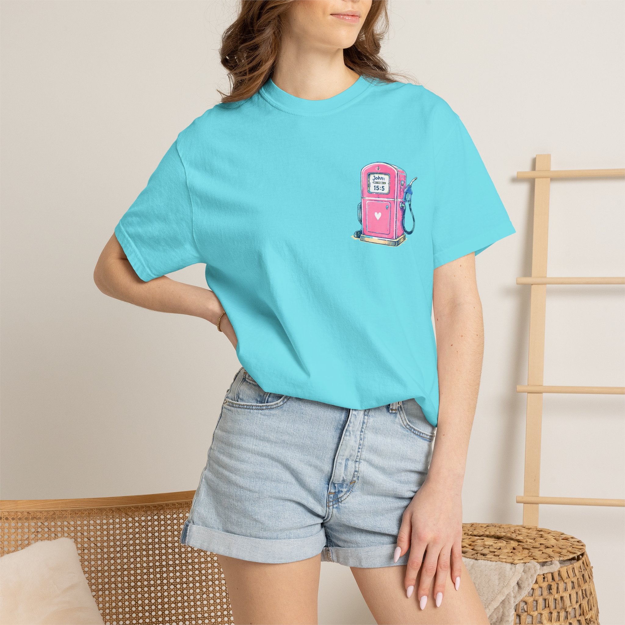 Fueled By Jesus T-Shirt — 'He Never Runs on Empty' Graphic Tee