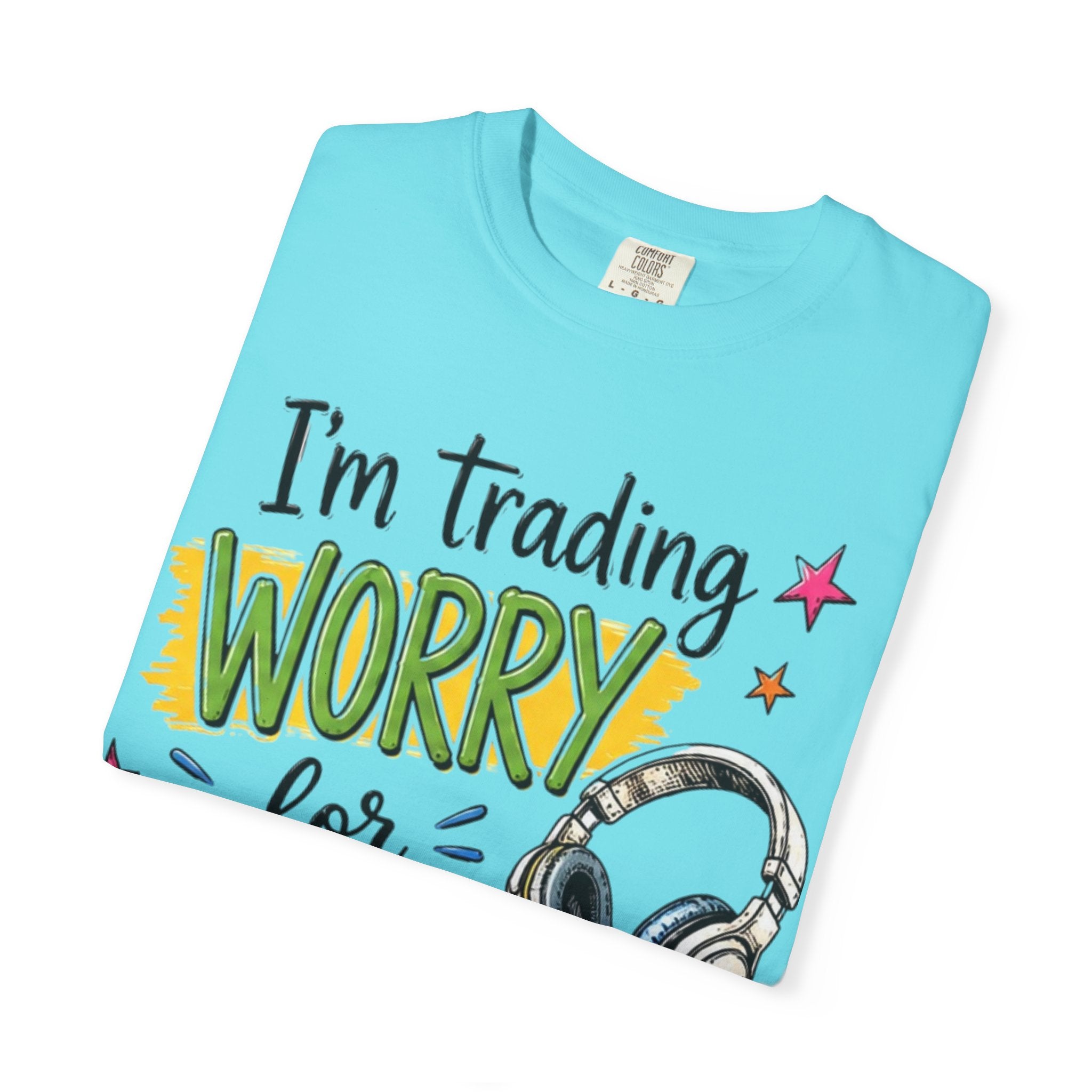 Worship Music T-Shirt – "I'm Trading Worry for Worship" Tee