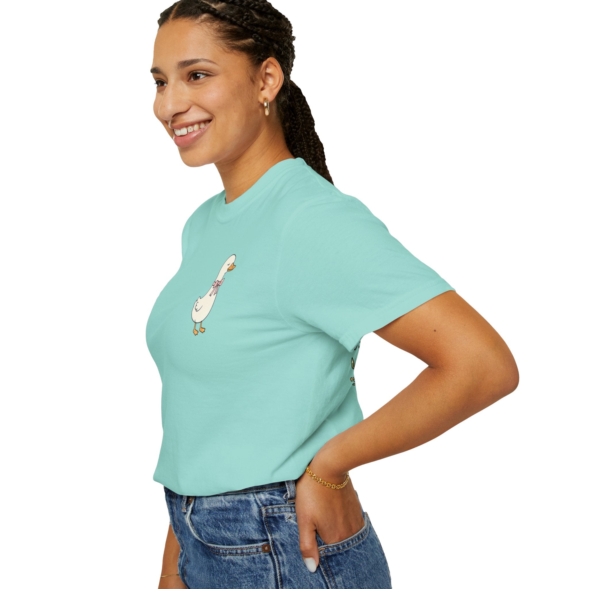 Duck Illustration T-Shirt — "Doing My Best, and Letting God Do the Rest" Christian Graphic Tee