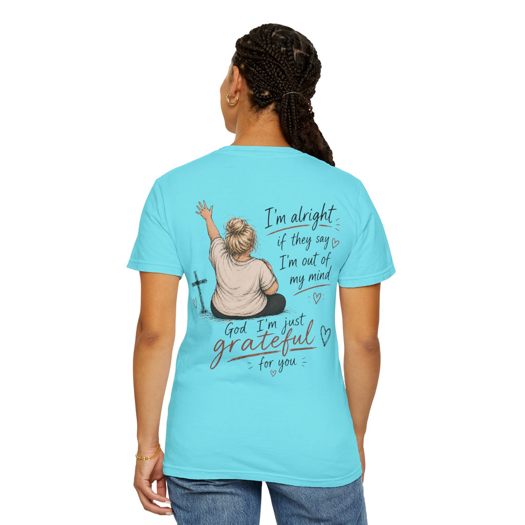 Christian Grateful Tee — "Grateful" Faith Graphic T-Shirt