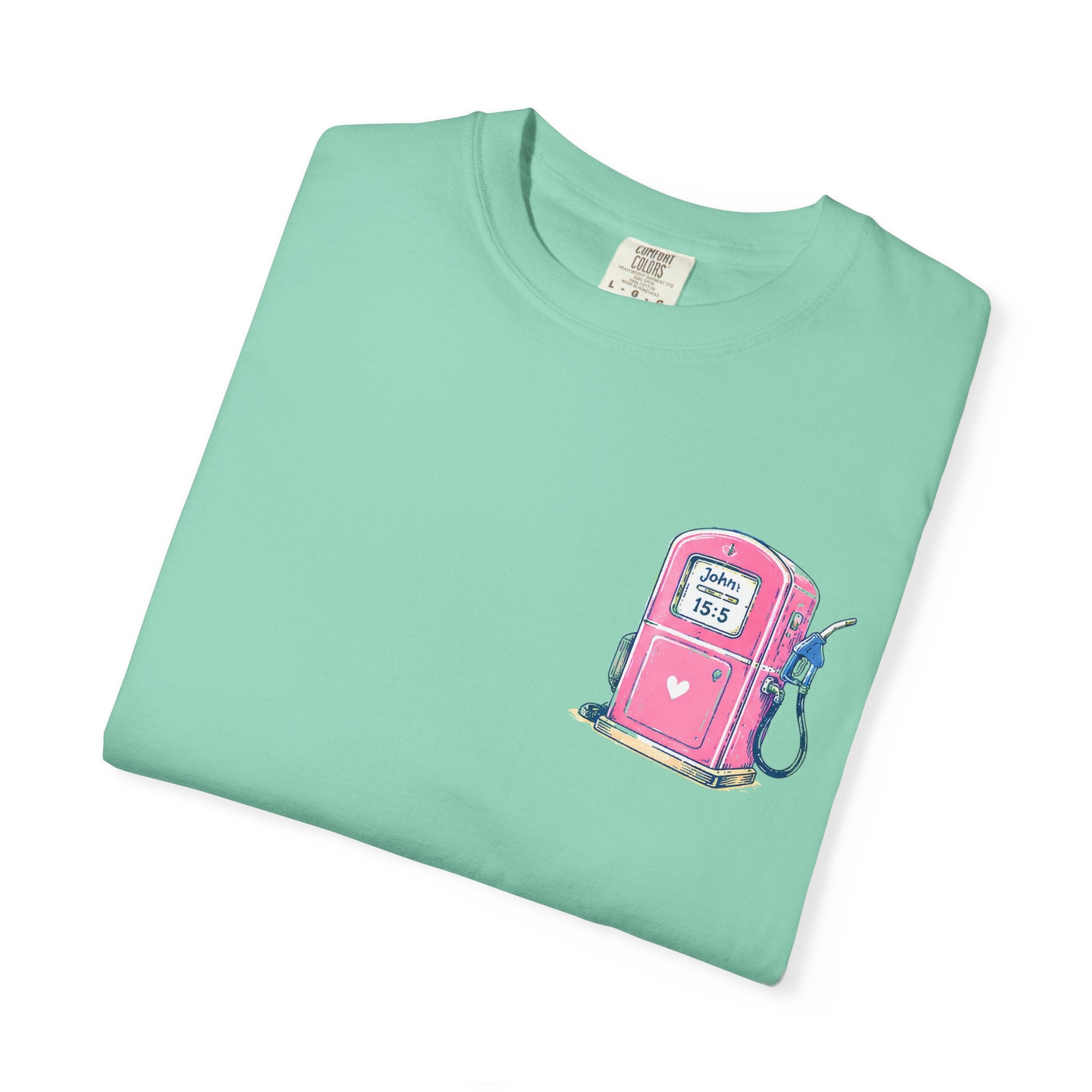 Fueled By Jesus T-Shirt — 'He Never Runs on Empty' Graphic Tee